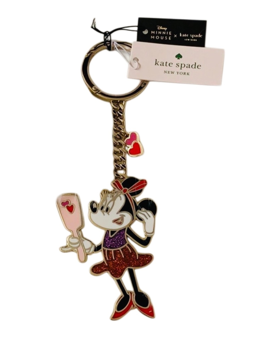 Kate Spade x Disney Minnie Mouse keychain